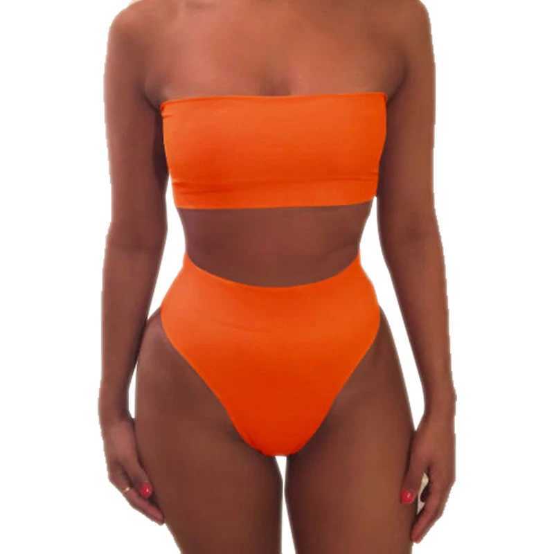 High waisted bikini swimsuit womens push up swimsuit tube top swimsuit bikini Brazilian bikini new two-piece trend swimsuitW241225