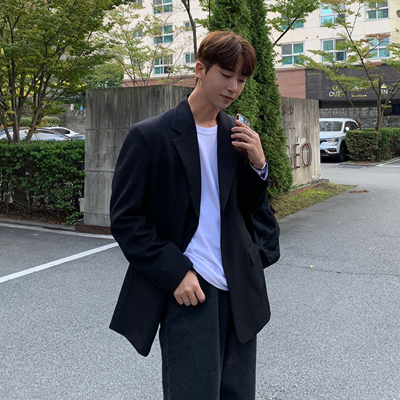 3682 Stylish Men's Two-Piece Casual Suit for Spring and Autumn Seasons