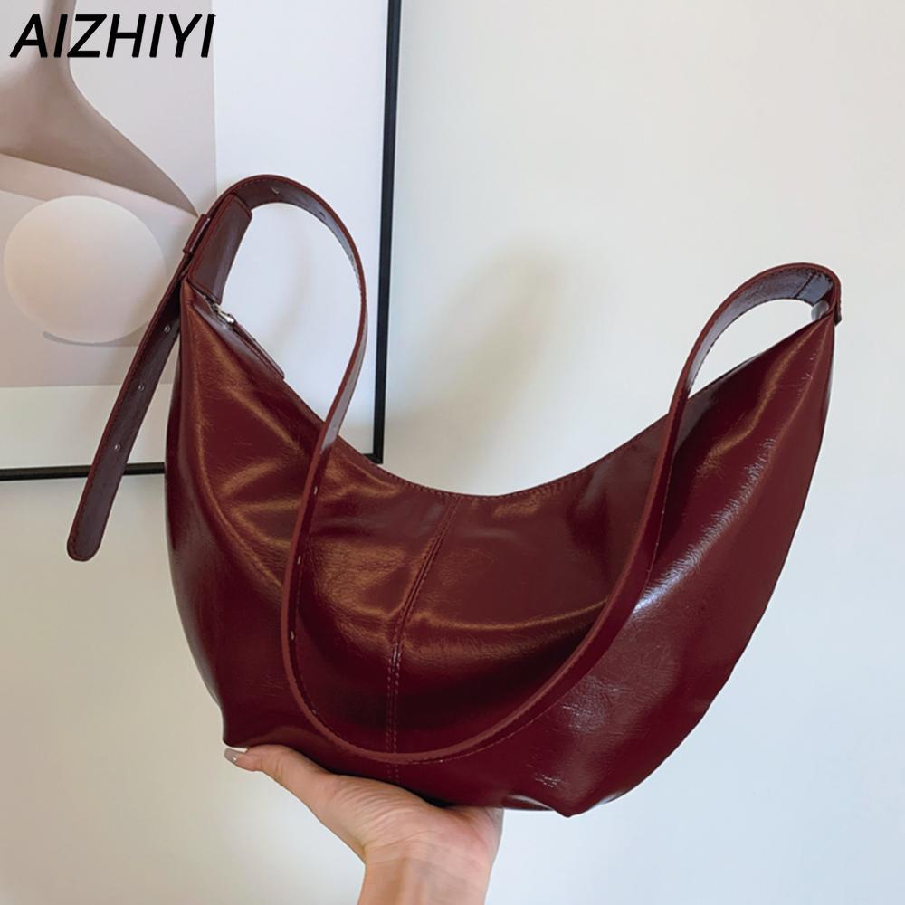 Hobo Handbags PU Vegan Leather Shoulder Red Clutch Purse For Women Tote Bags Y2k Chest Bag Pack Handbag