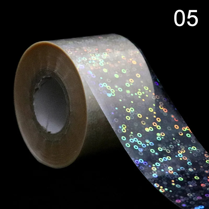 1Roll Holographic Starry Sky Nail Foils Transparent Laser Point Nail Art Transfer Stickers Decals Manicure Decorations 241225