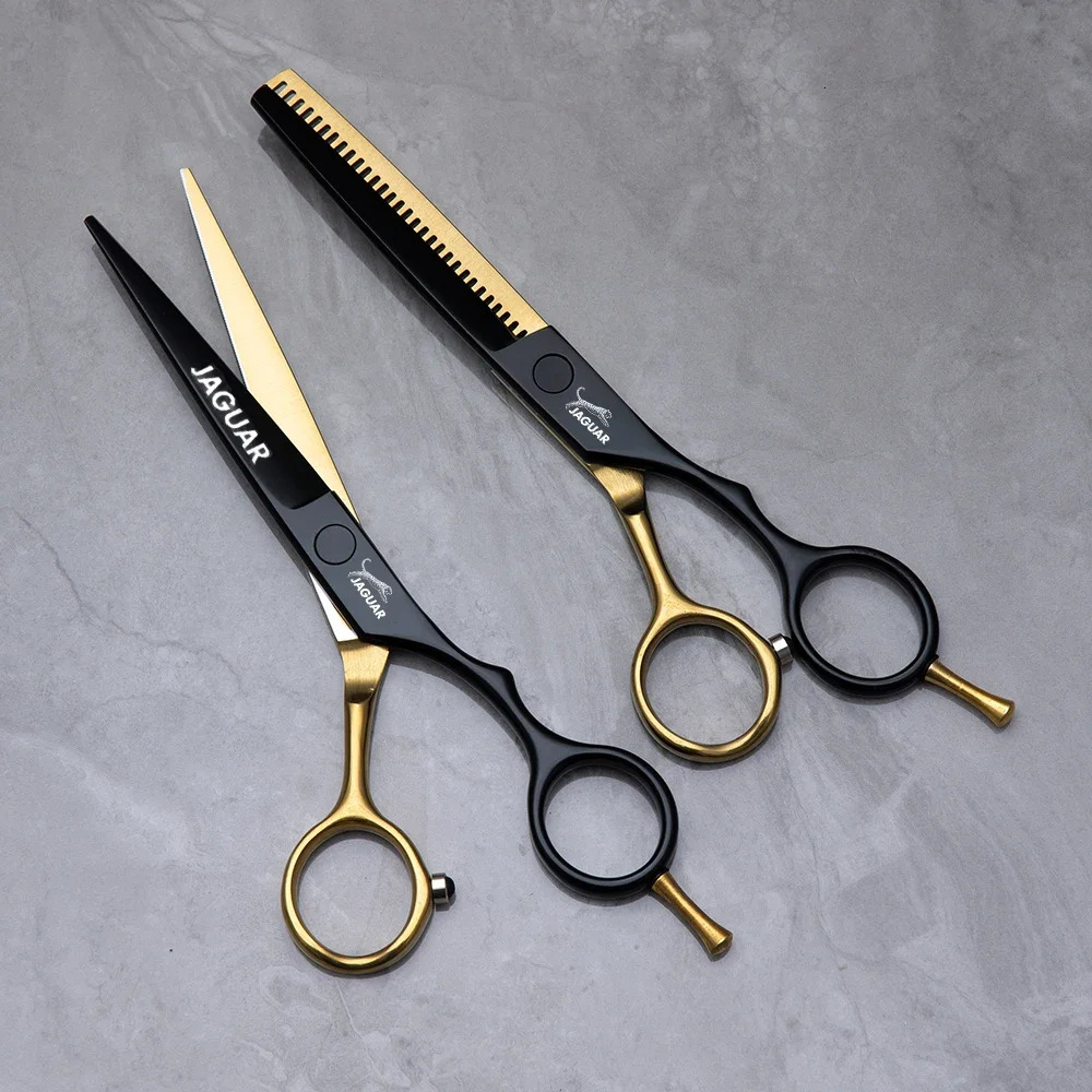 Hair Scissors Professional 6.0 Inch Barber Hairdressing Cutting Thinning Set Reversed Scissors Laser Wire salons shears 241225