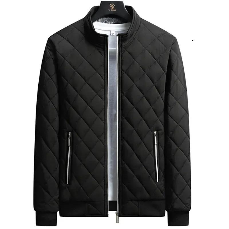 Winter Mens Fleece Jacket Stand Collar Thicken Parka Warm Down Jackets Men 2023 Korean Business Leisure Coat Baseball Coats 241225