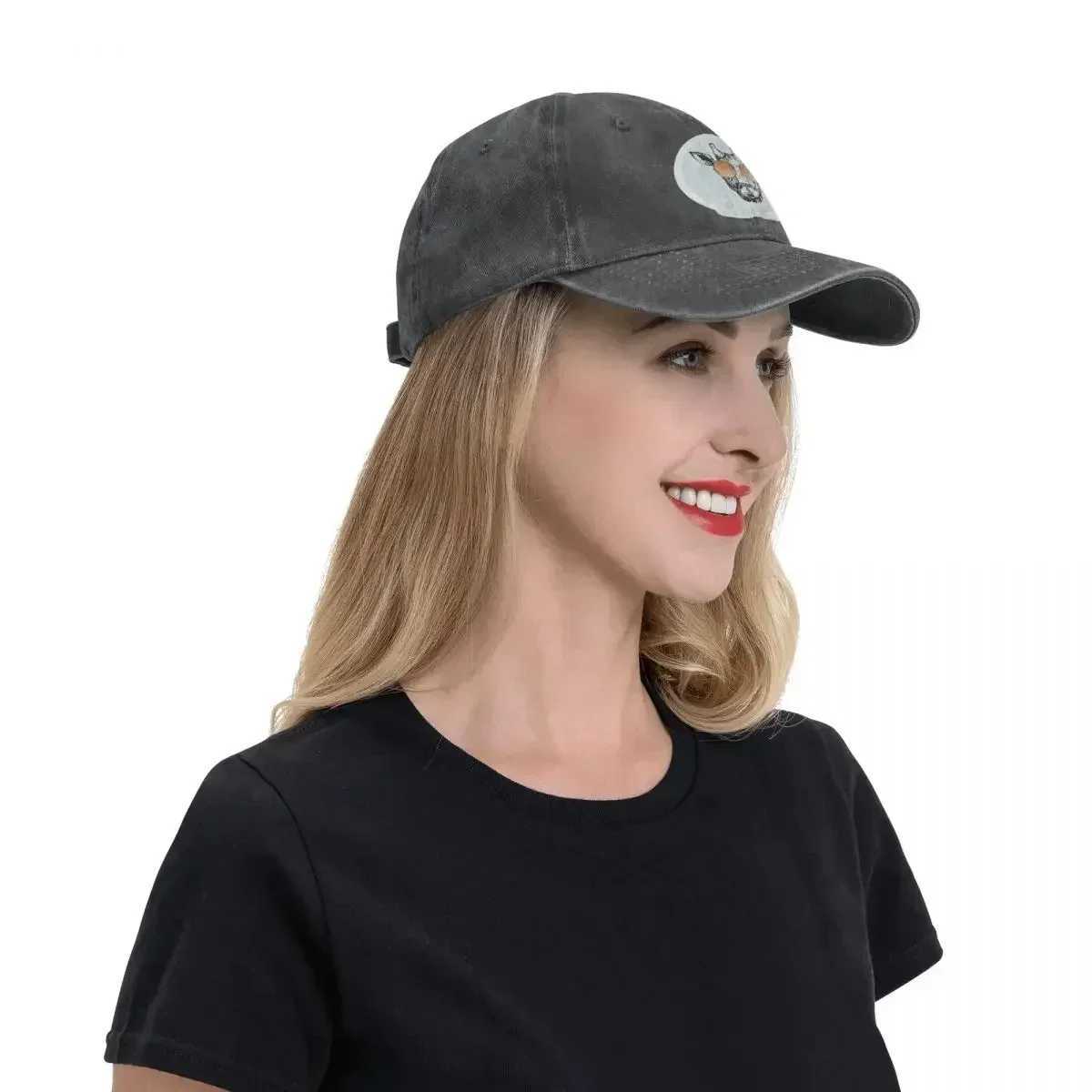 Summer Cap Sun Visor Giraffe In Sunglasses Hip Hop Cap Animal Cowboy Hat Peaked Hats W241225