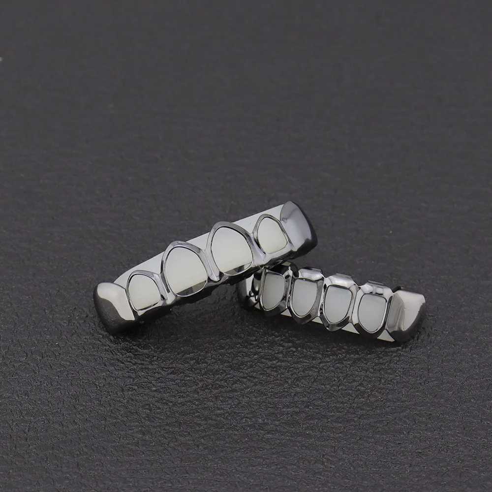 Hip Hop Teeth Grillz Gold Plated Dental Grills Rock Tooth Grillz Cs Crystal Teeth Cs Halloween Vampire ToothXJ241225