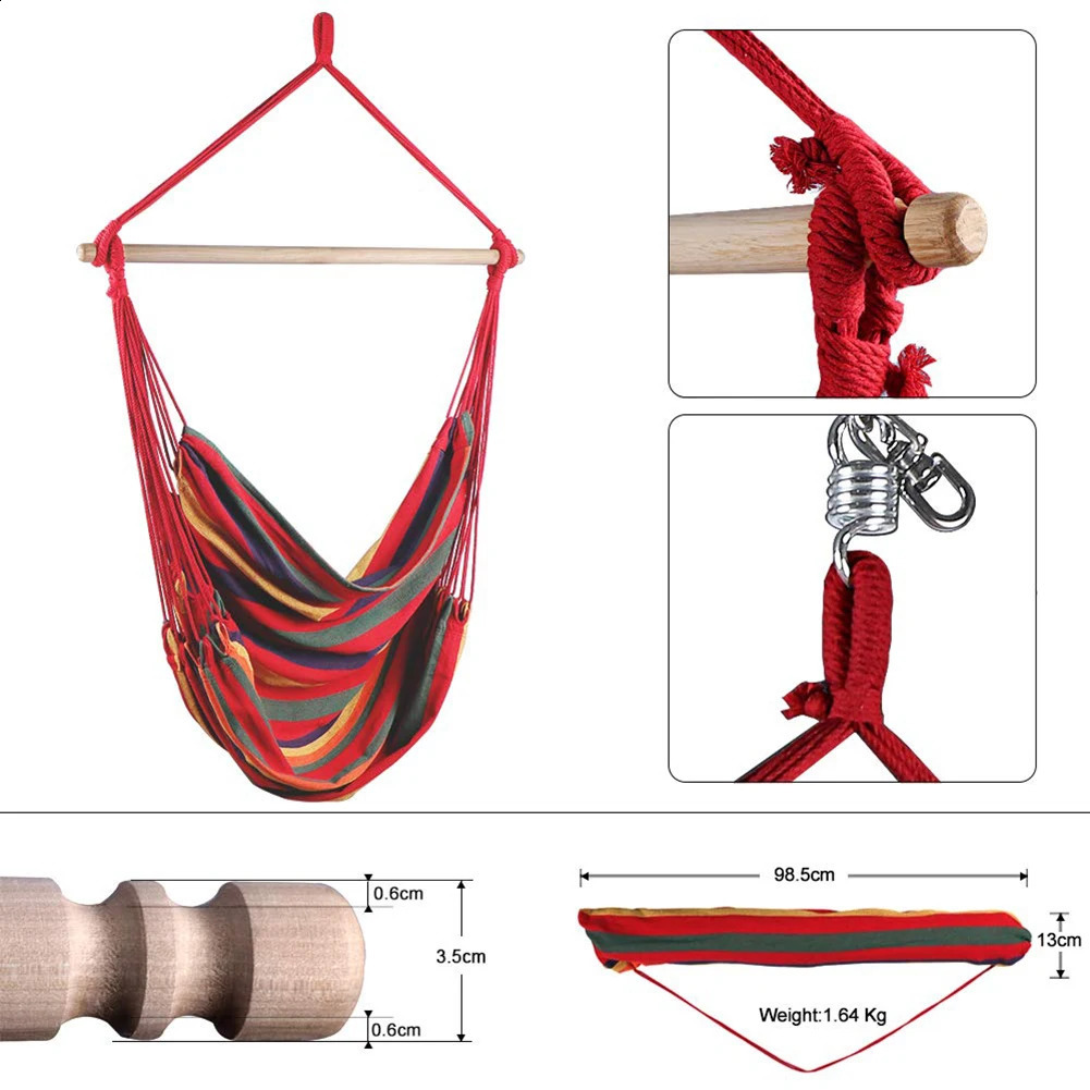 Portable Swinging Lazy Hanging Chair Outdoor Travel Hiking Camping Garden Pendant 241224