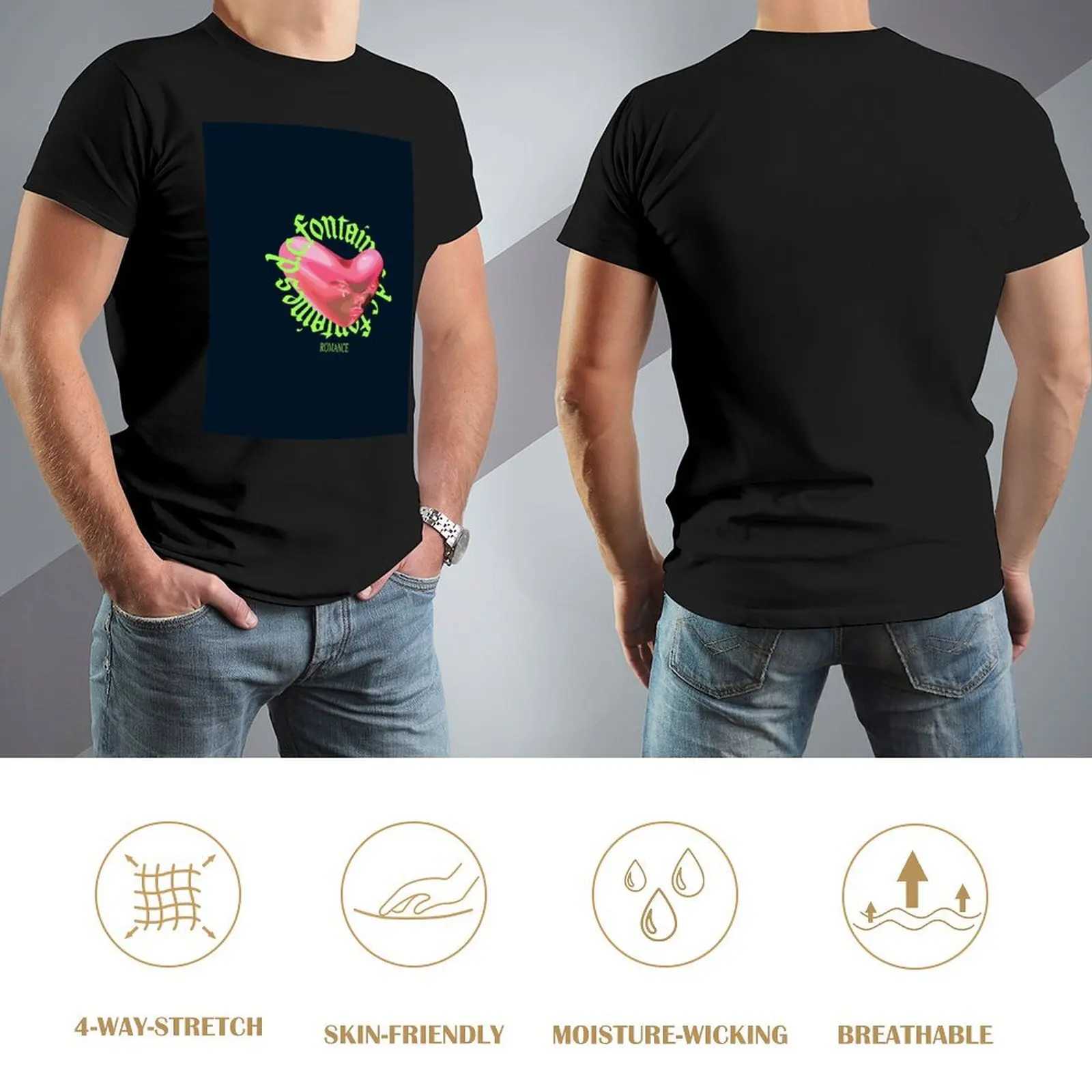 T-shirts Fontaines DC Romantic T-shirt Aesthetic Clothing Boys Animal Printed Solid Color Mens T-shirt W241225Y250119Z9L9