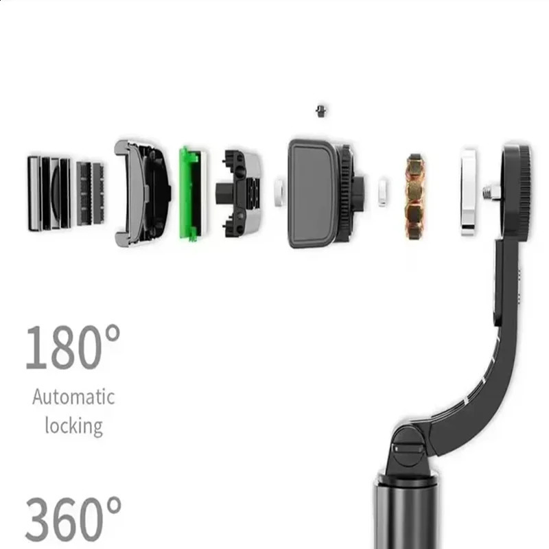 COOL DIER 2025 Bluetooth Handheld Gimbal Stabilizer Mobile Phone Selfie Stick Adjustable Tripod for Smartphone Tiktok Live 241220