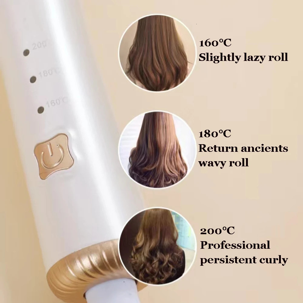 2 in 1 Automatic Rotating Hair Curler 13MM/32MM Hair Iron Interchangeable Hair Iron Curler Set Curler Hair Styles Tool 241225