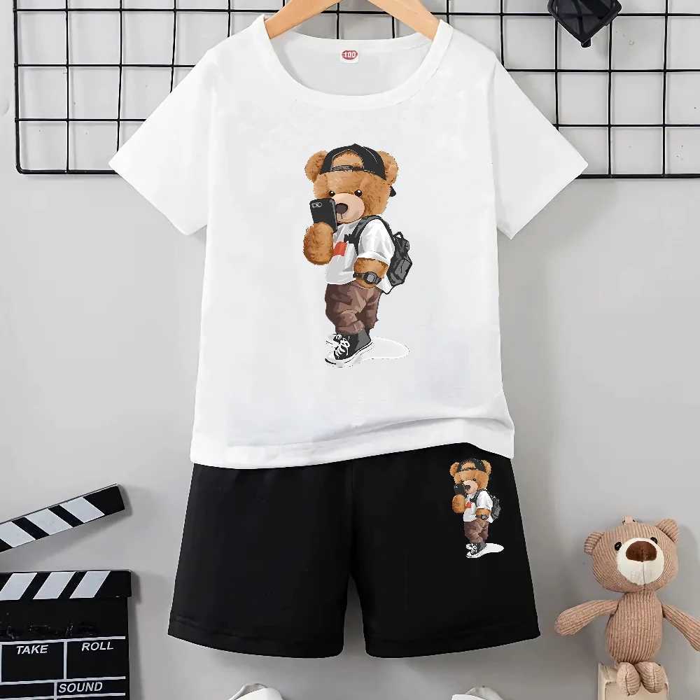 Clothing Sets Summer Baby Girls Clothes Set Children Boy Casual Short Sleeve T-shirts and Shorts 2pcs Suit Kid Top Botton Outfits TracksuitsY241225KQ6