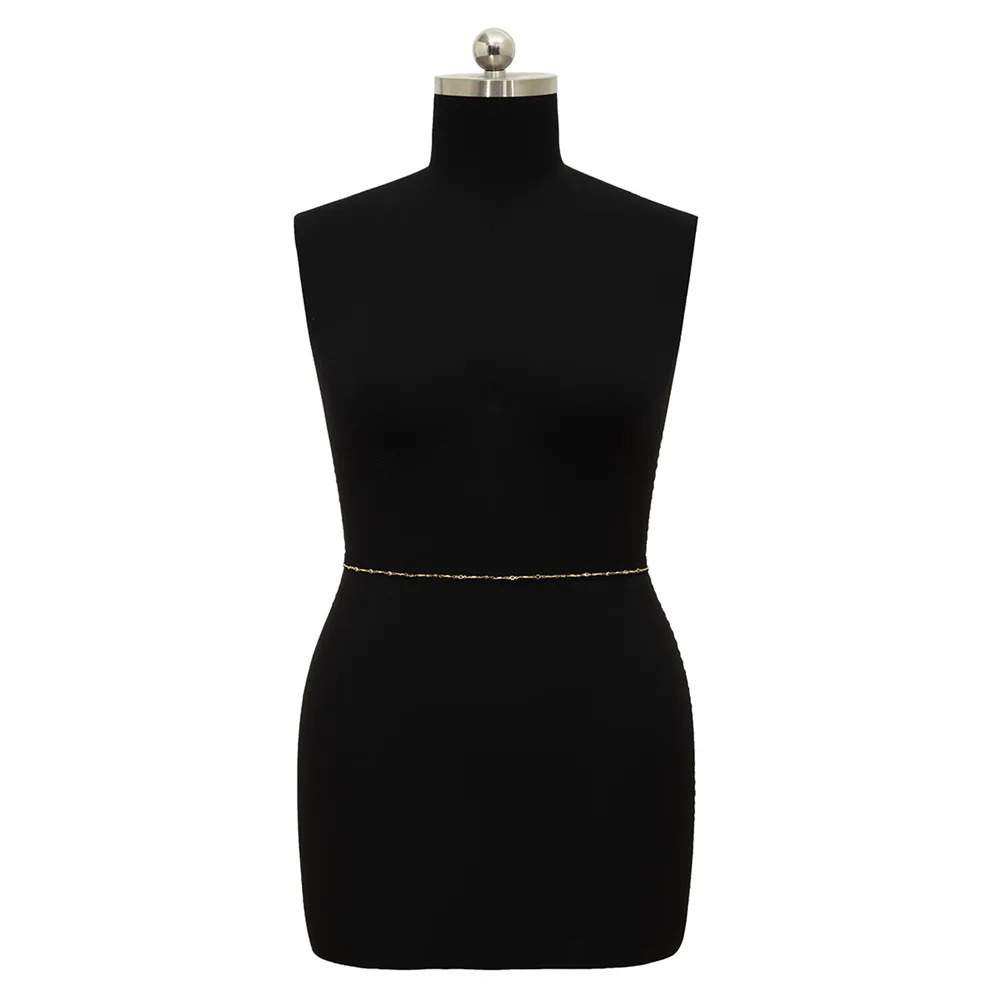 Simple Crystal Body Waist Chain for Women Egirl Minimalism Rhinestone Belt Belly Chain Summer Bikini Vacation Waist Jewelry 241225
