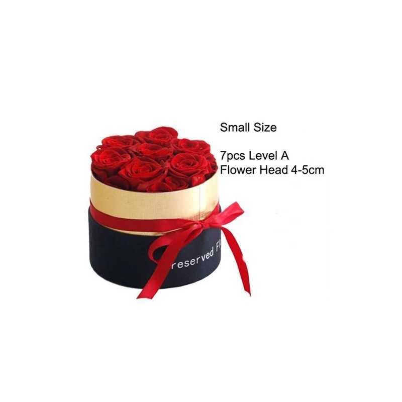Romantic level Eternal rose box gift wifes real rose preserved flower gift set home decoration Valentines Day wedding durable X241225