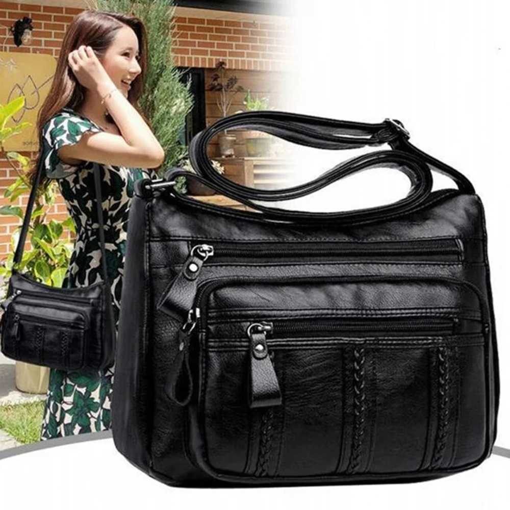 Womens Bag PU Soft Leather Ladies Fi Simple Shoulder Bags Moms Bags Crossbody Bag Purse With Adjustable Strap SahelXJ241225