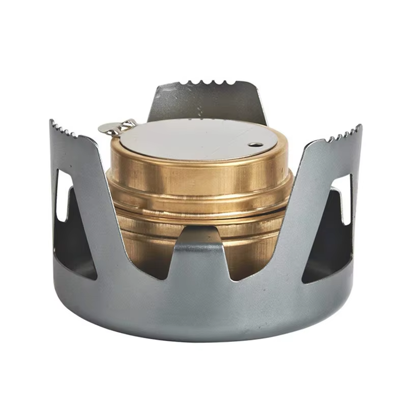 Outdoor Mini Portable Aluminum Alcohol Stove Backpacking Lightweight Stove Burner for Camping