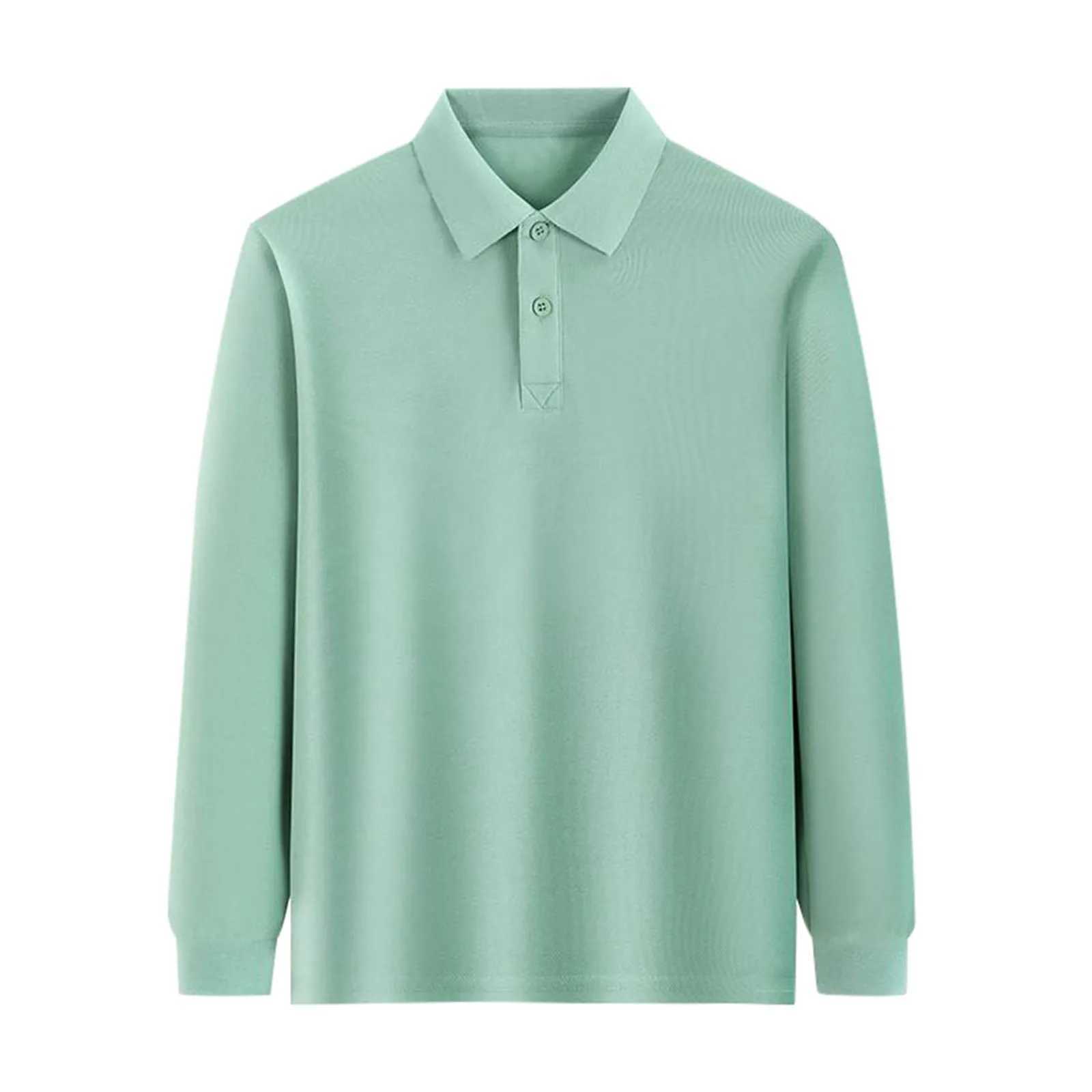 White Long Sleeve POLO Shirt For Boys Girls Lapel Design Suitable For Middle Big Kids School Uniform Clothes 2-7 Yrs 2024XJ241225