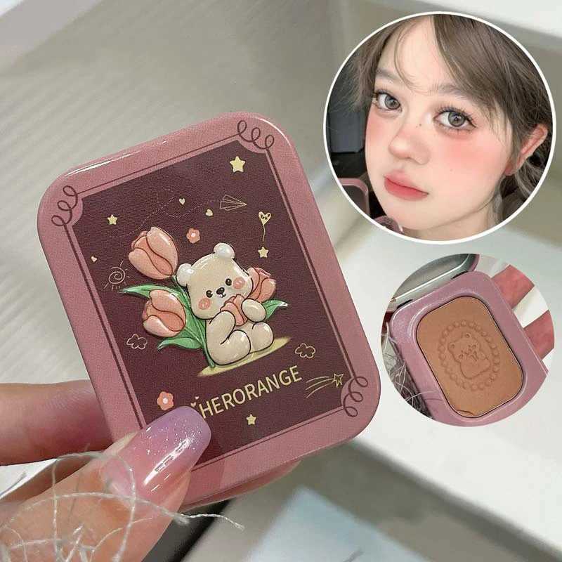 Bear B Powder Palette Natural Matte Brown Series Brighten Cheeks Shading Ber Rubor Rouge Korean Makeup CosmeticsXJ241225