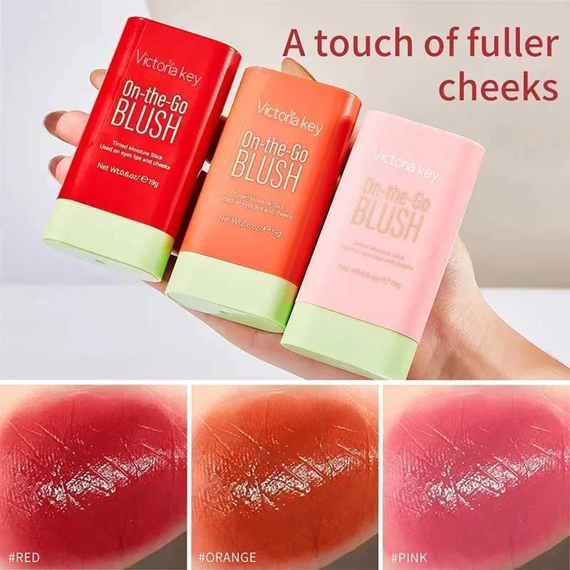 Multi-function B Stick Natural Cheek Face Rouge Ber Cream Lasting High Color Rendering Brightening Skin Tone WaterproofXJ241225