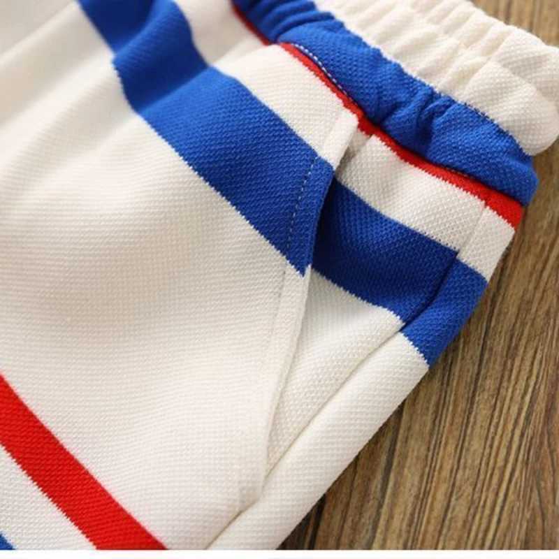 Clothing Sets Summer Children Boys Clothes Set Letter Print Short Sleeveless T-shirts and Shorts 2pcs Suit Teenage Striped Top Bottom OutfitsY241225M3