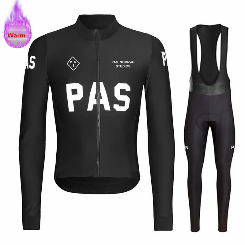 Pns team Ropa Ciclismo warm 2025 winter wool bicycle clothing mens jersey set outdoor cycling MTB bib pants set 241224