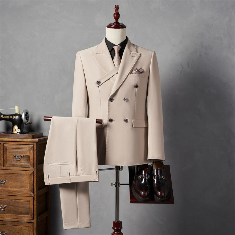F12241Men's suits British style two-piece business casual suits men's formal slim groom wedding dress