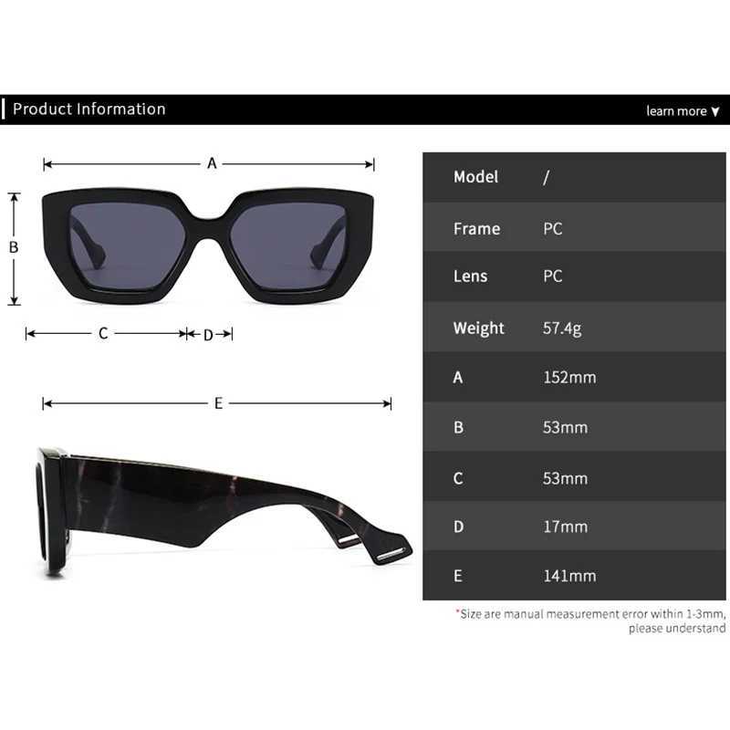Retro Fashion Square Sunes Wen 2022 Mens Classic Luxury Brand Designer Trend Travel Sun Fem UV400 X241225