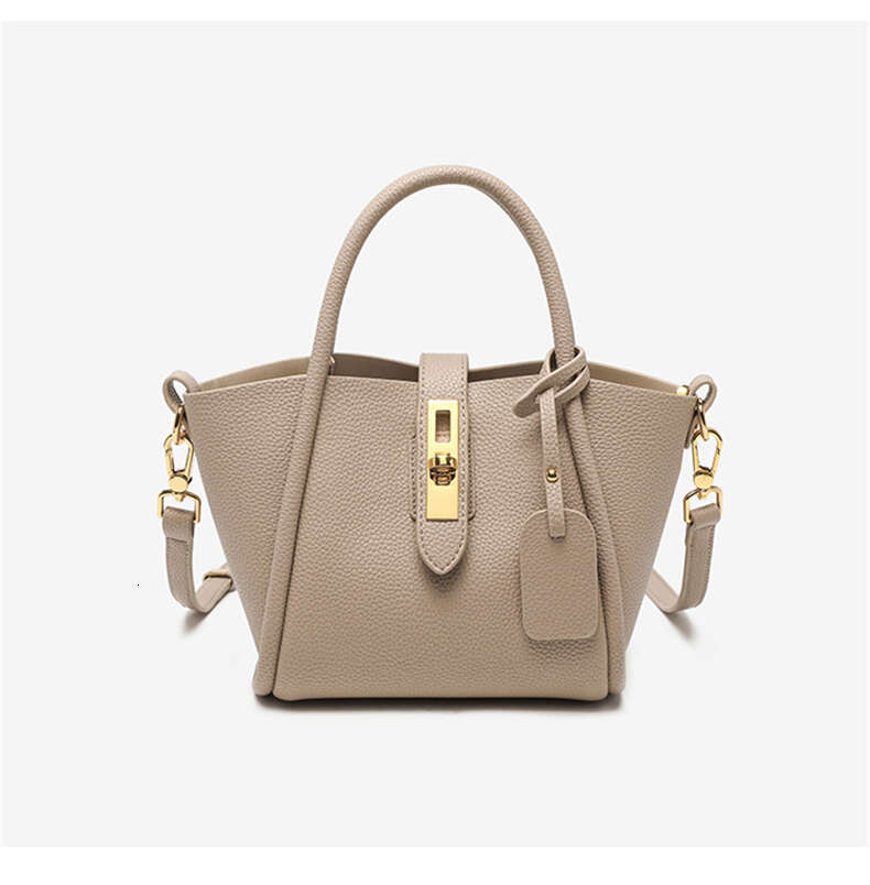 Women's Bags Handbag Cowhide Genuine Leather Small Bucket Tote Handbags For Women Trend Designer Ladies Shoulder Crossbody Bags