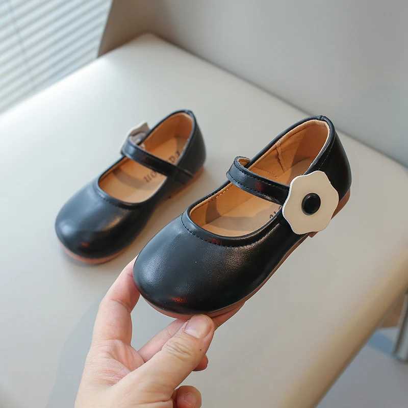 Athletic Outdoor Baby Childrens Sandals Beige Flowers Non-slip Childrens Small Leather Shoes Brown Lightweight Baby Sandals Kids Single Shoes H241223