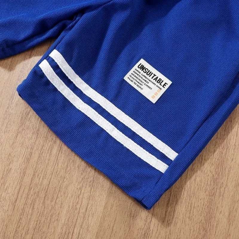 Clothing Sets Baby Boy Clothes Set Summer O-neck T-shirts and Shorts Suit Children Girls Waffle Patchwork Top Bottom 2pcs Outfits TracksuitY241225CRGK