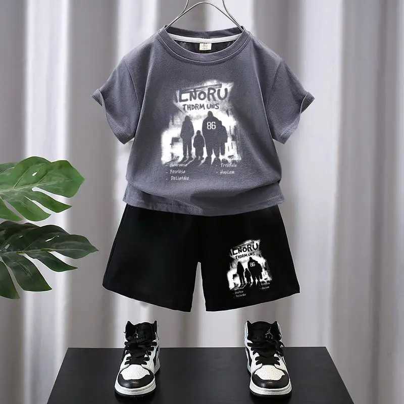 Clothing Sets Summer Baby Boy Clothes Set Children Girls Fashion Cartoon Short Sleeve T-shirts and Shorts 2 Pieces Suit Kid Outfits TracksuitsY241225S