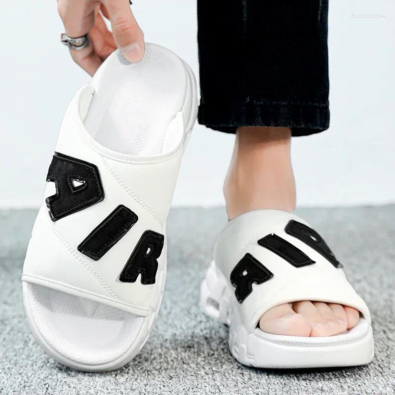 Slippers Slides Shoes For Men 2024 Original Brands Men's Comfortable Slipper Man Luxury Shiatsu Walk Around Home Male