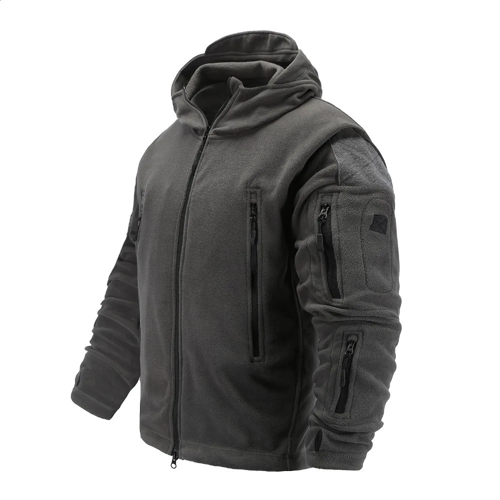 Tactical wool soft shell casual hooded jacket mens military uniform 241224