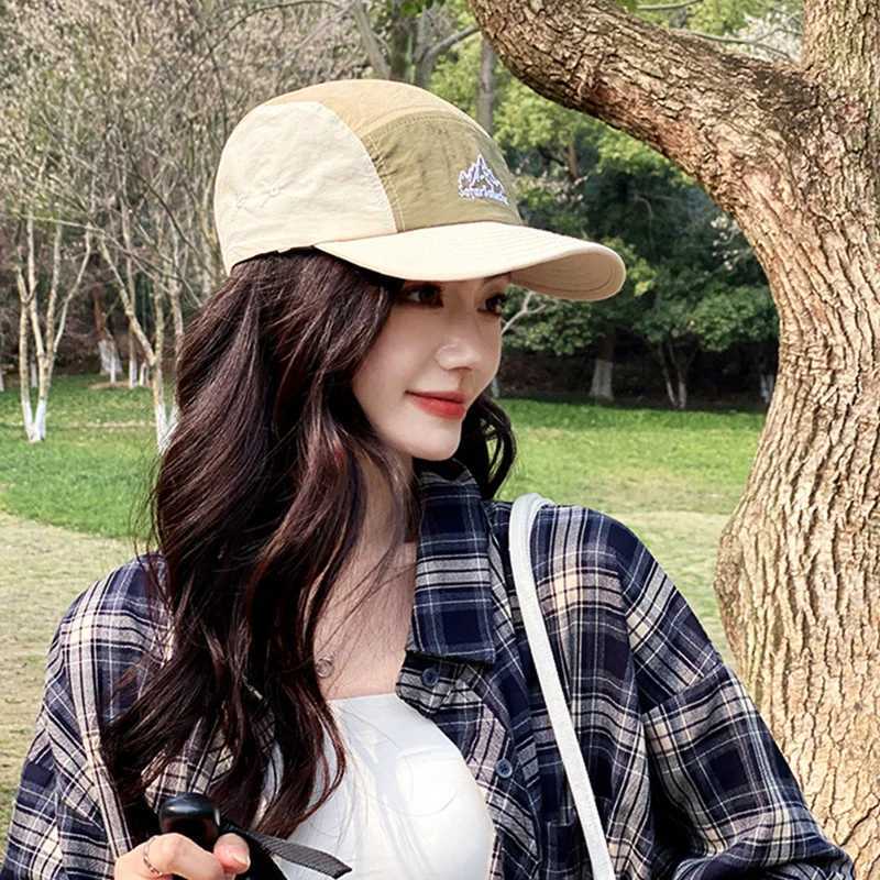 Color coded baseball cap summer quick drying breathable foot cap outdoor adjustable sun hat hiking camping cap truck cap W241225