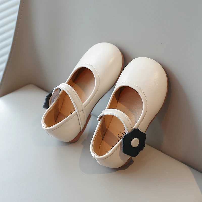 Athletic Outdoor Baby Childrens Sandals Beige Flowers Non-slip Childrens Small Leather Shoes Brown Lightweight Baby Sandals Kids Single Shoes H241223