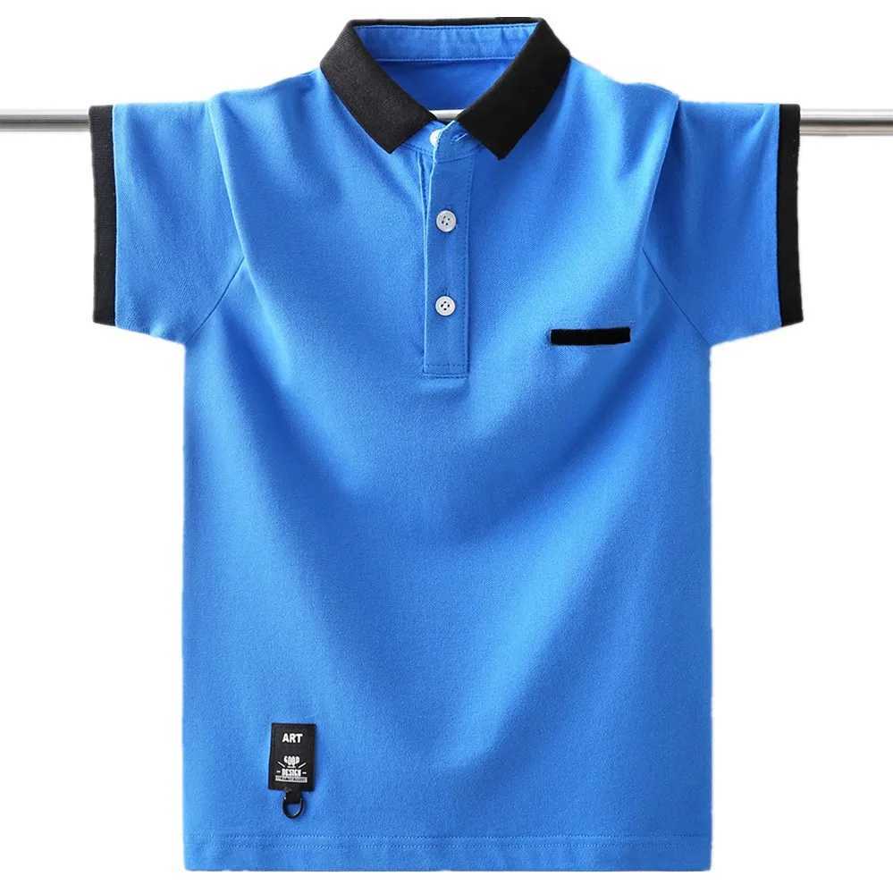 Boys School Uniform Short Sleeve Polo Shirt Summer Kids Tops Cotton For Childrens 4 6 8 10 12 14 15 Years Wear LC351XJ241225