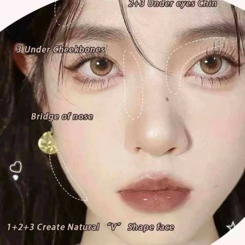 Bronzer Contour Palette Face Shading Grooming Powder Makeup 3 Color Lasting Matte Glitter Nose Shadow B Face Makeup CosmeticXJ241225