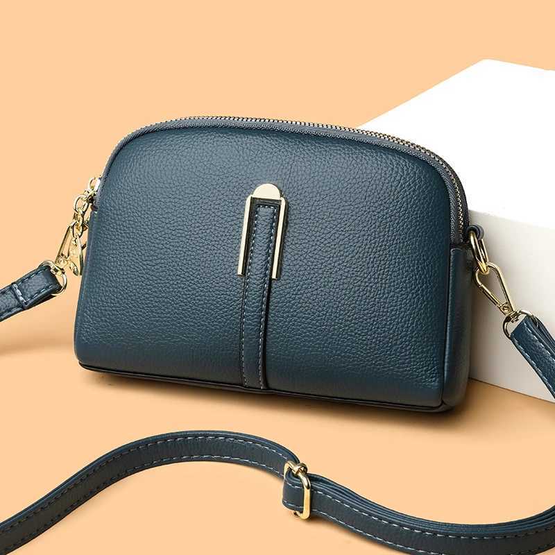 2024 New Fi Solid Color Womens Crossbody Bag Authentic Soft Leather Women Shoulder Bags Luxury Female Handbag Wallet SacXJ241225