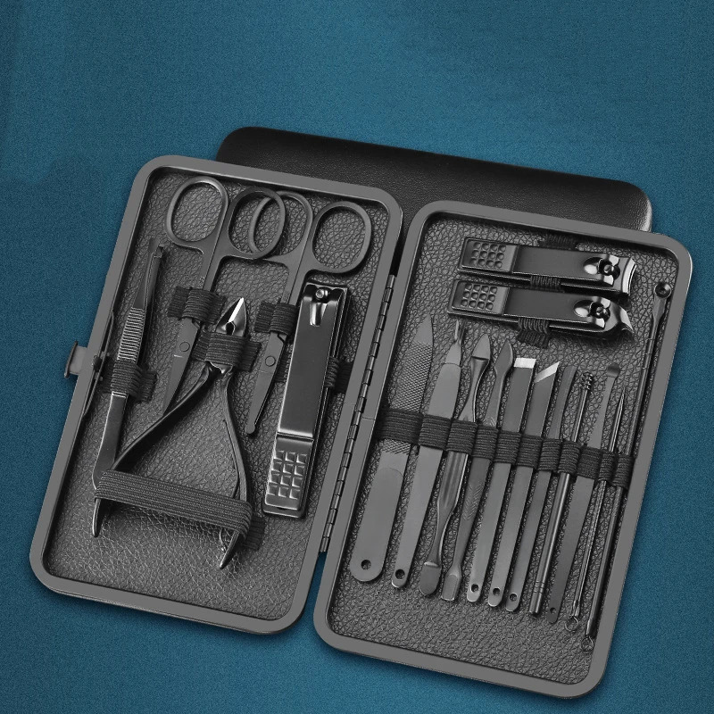 7/10/12/16 pcs Manicure Cutters Nail Clipper Set Household Stainless Steel Ear Spoon Nail Clippers Pedicure Nail Scissors Tool 241225