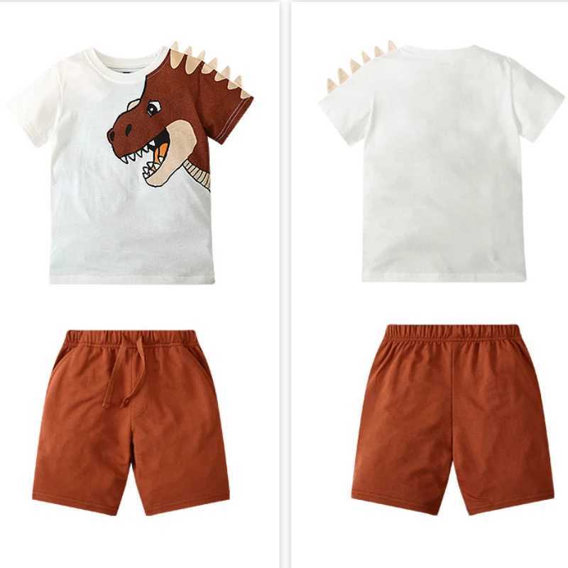 Clothing Sets Summer Baby Boy Clothes Set Children Bear Cartoon Tshirts and Shorts 2 Pieces Suit Kid Cotton Short Sleeve Top Bottom TracksuitsY241225O
