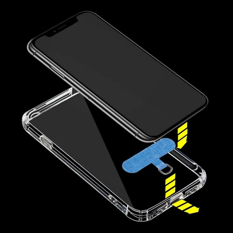 Customization LOGO Detachable Phone Hanging Cord Strap Nylon Patch Tether Pad Mobile Phone Anti-lost Lanyard Card Gasket Replacement