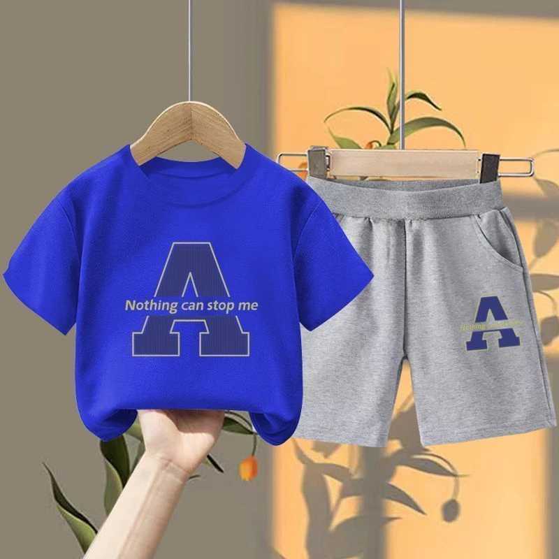 Clothing Sets Summer Baby Girls Clothes Set Children Boy Casual Short Sleeve Letter Print Tshirts Shorts 2pc Kid Top Botton Outfits TracksuitsY2412253