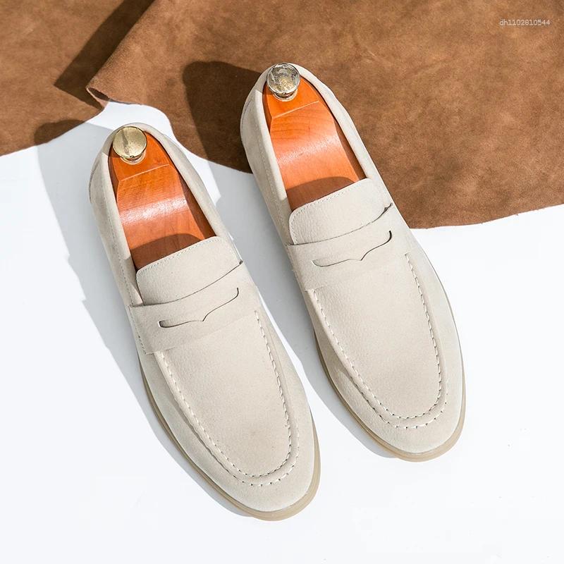 Casual Shoes Slip On Suede Men Loafers Light For Moccasins Plus Size 38-46 Man Flats Sapato Social Masculino