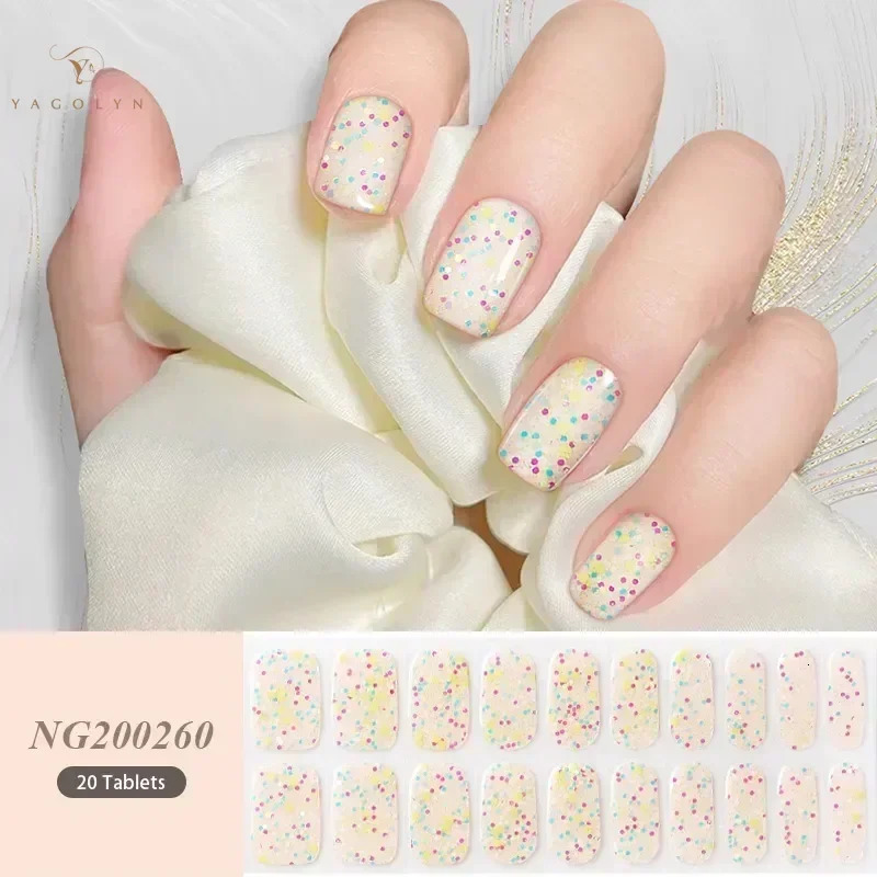 16/20/22Tips French Gel Nail Strips Patch Sliders Adhesive Waterproof Long Lasting Full Cover Gel Nail Stcikers UV Lamp Need 241225