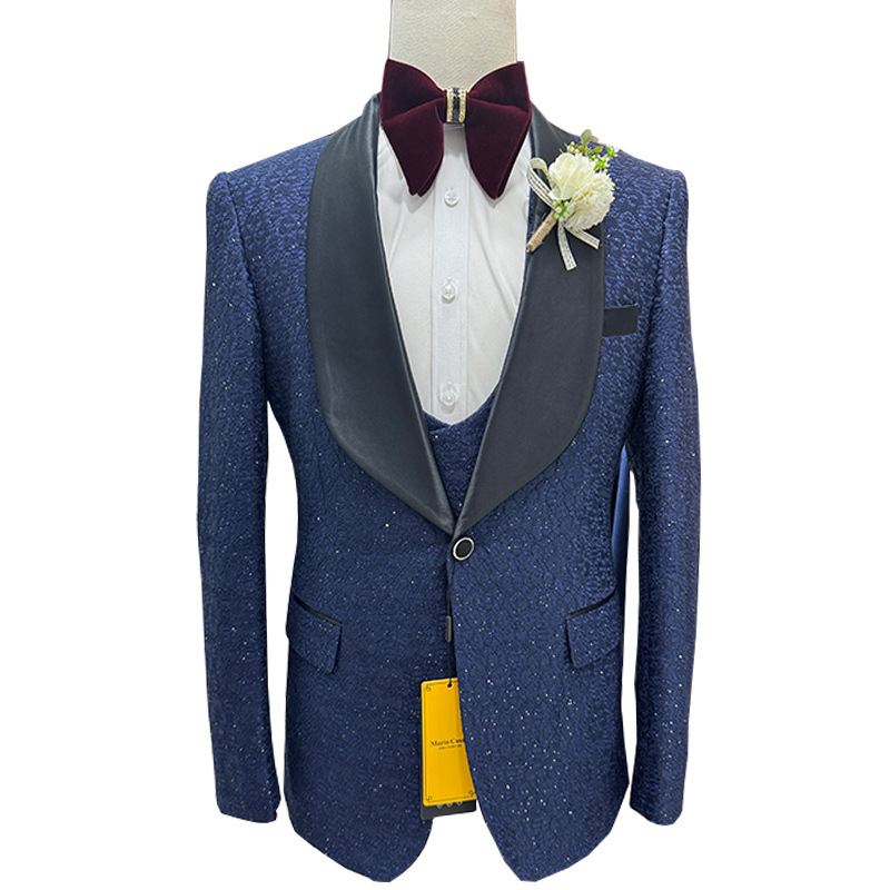 F1224Cross-border men's casual fashion slim groom wedding dress suit
