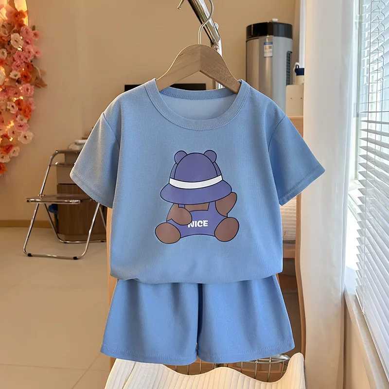 Clothing Sets Summer Baby Boy Clothes Set Children Girl Cartoon Print T-shirts Shorts 2pcs Suit Kid Fashion Top Bottom Outfits TracksuitY241225CLYB