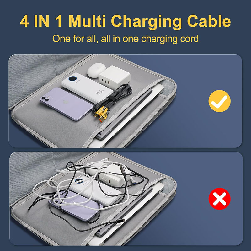 4 in 1 charging cable usb type c cable lightning iphone cable Manufacturer data usb c custom fast charging cable