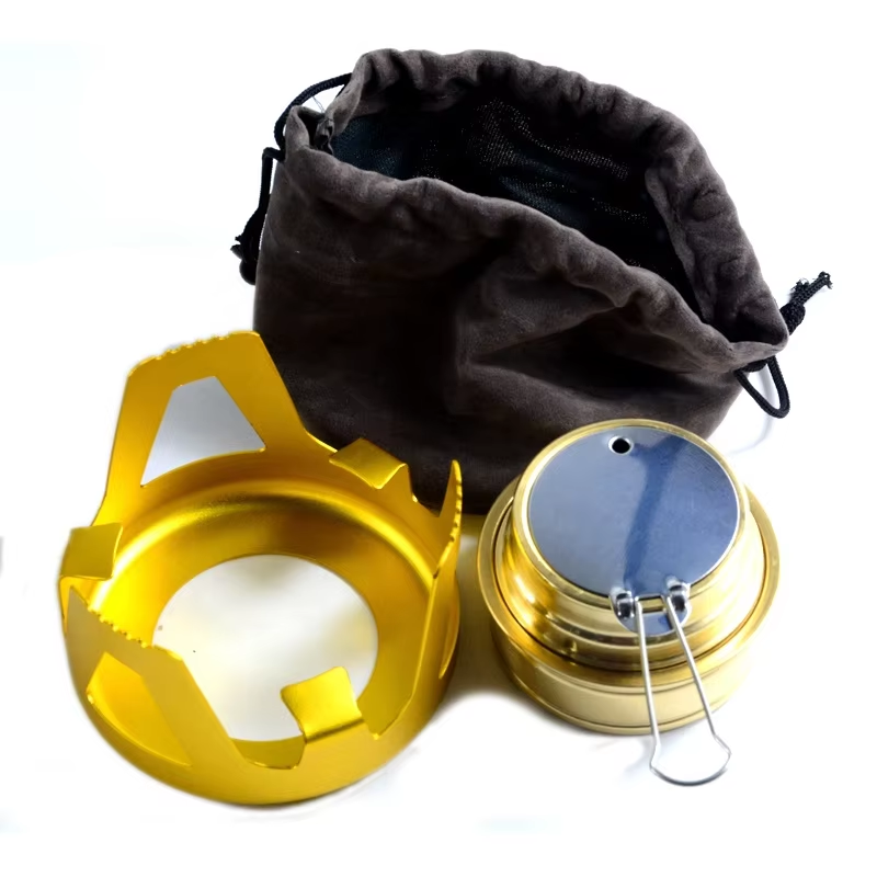Outdoor alloy alcohol camping stove folding mini stove