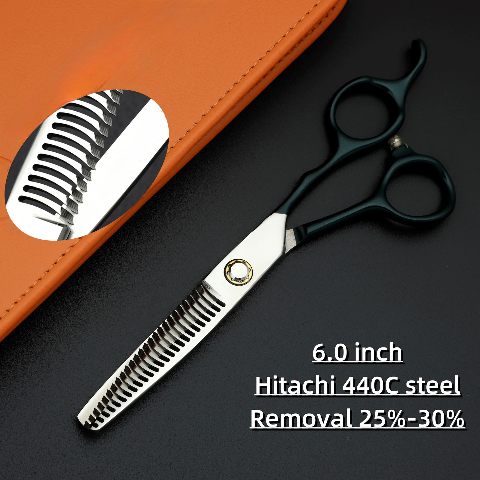 Professional barber scissorsset of 6.0 inch hairdressing scissors440C steel barber accessoriesHigh-end hair cutting machine 241225