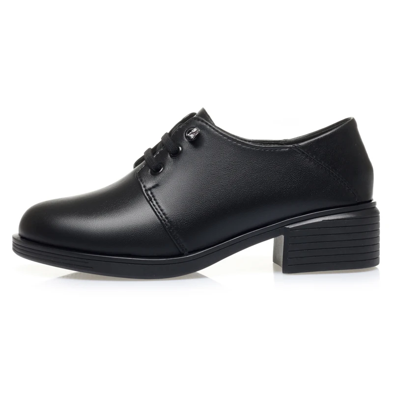 AIYUQI Women Spring Shoes Genuine Leather 2024 New Round Toe British Casual Shoes Women Large Size Women Shoes