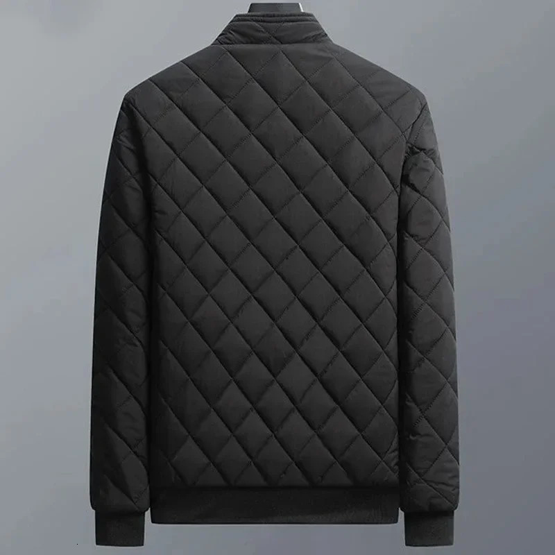 Winter Mens Fleece Jacket Stand Collar Thicken Parka Warm Down Jackets Men 2023 Korean Business Leisure Coat Baseball Coats 241225