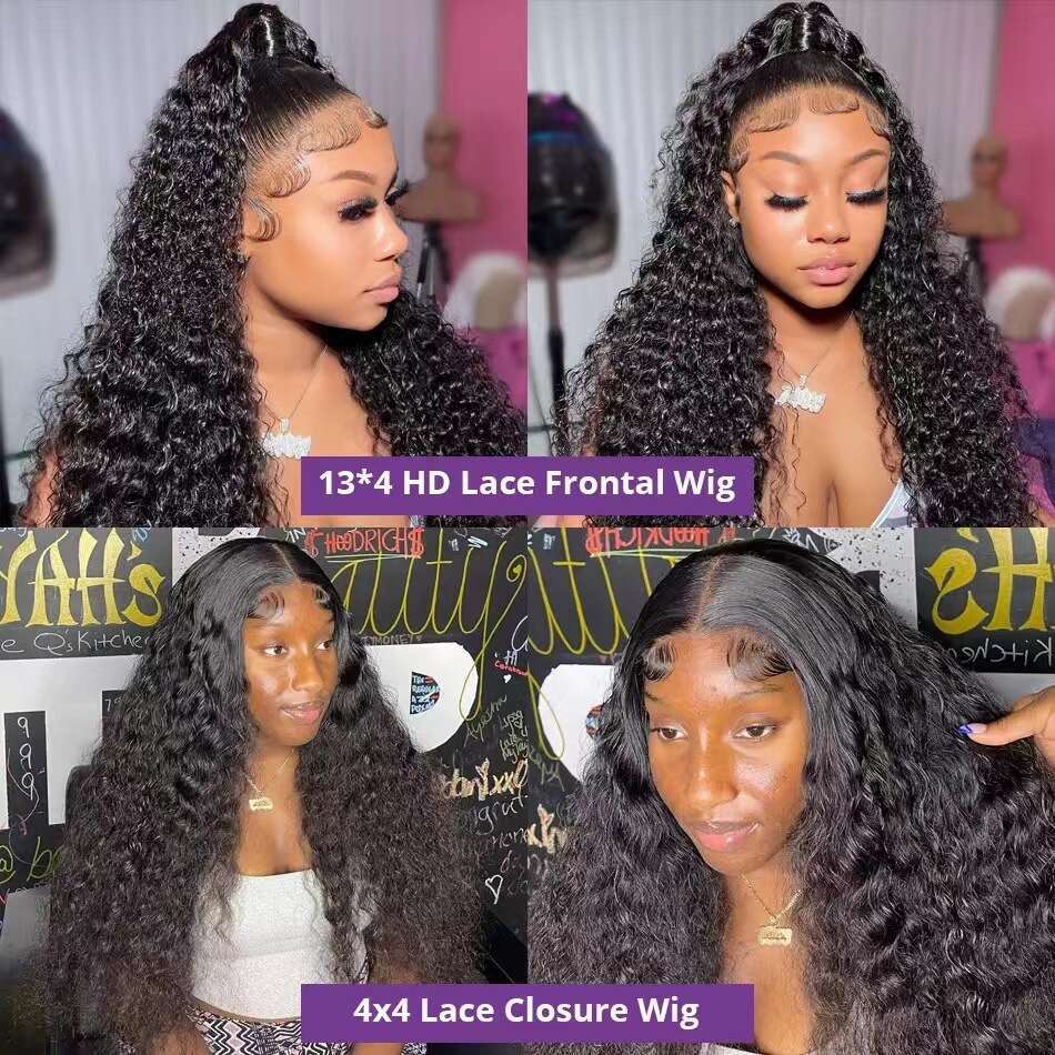 13X4 Curly Front Lace Small Roll Wig Cover Lace Frontal Wig Kq1 Kq1