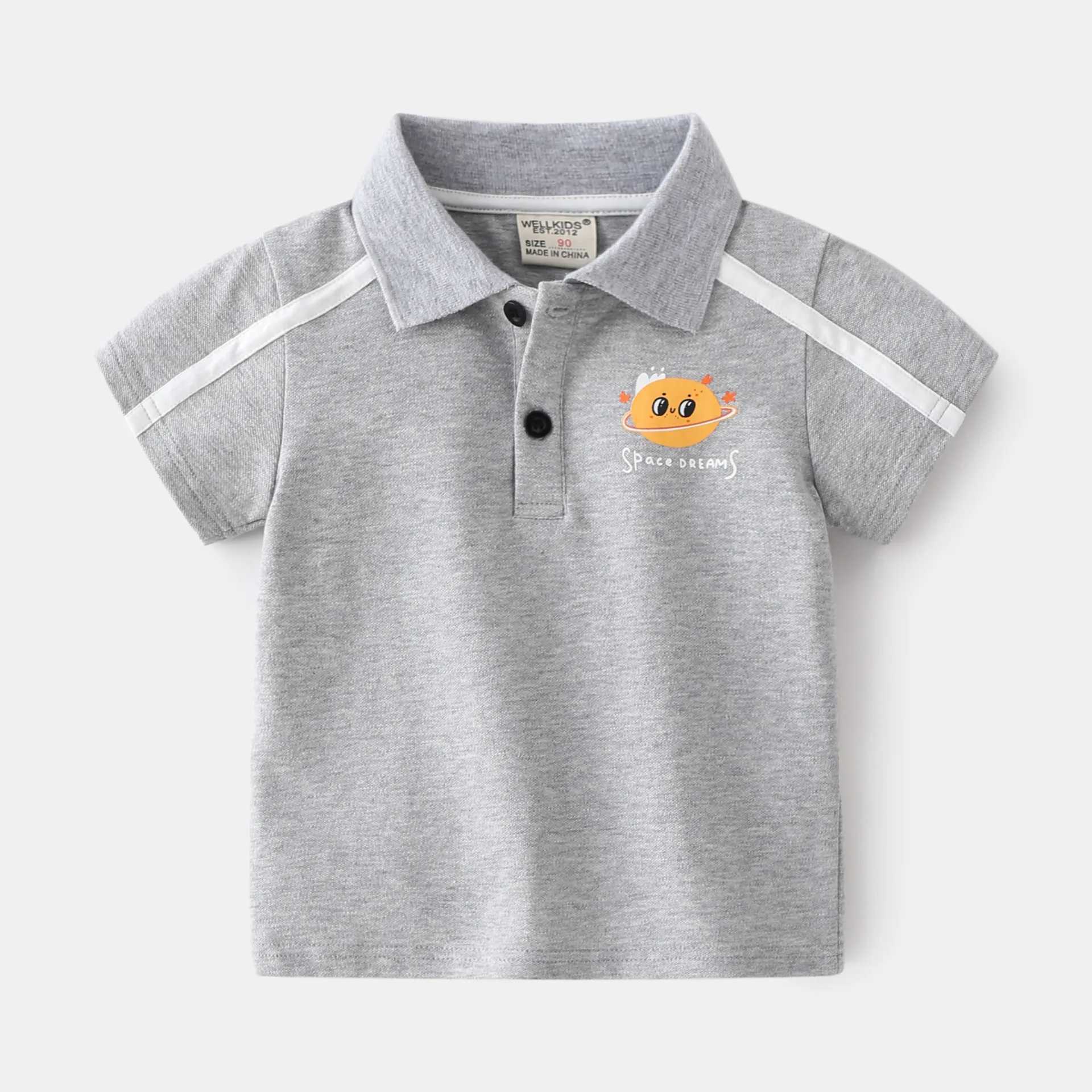 Boys Polo Shirt Short Sleeve Summer Children Tops Wear Kids Tees Soft Boys Shirts CostumesXJ241225